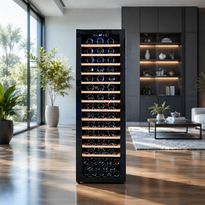 <span class=keywords><strong>Enfriador</strong></span> <span class=keywords><strong>de</strong></span> Botellas <span class=keywords><strong>de</strong></span> Vino JOSOO, Sistema <span class=keywords><strong>de</strong></span> Enfriamiento <span class=keywords><strong>de</strong></span> Bebidas, Nevera para Vino, Refrigerador <span class=keywords><strong>de</strong></span> Vino Empotrado <span class=keywords><strong>de</strong></span> Acero Inoxidable Negro - Product Image 1