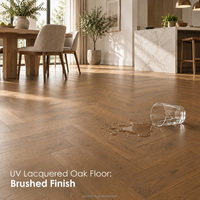 Plancher en bois certifié PEFC, motif en chevrons, pour projets haut de gamme