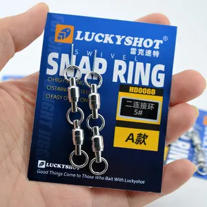 Aksesori memancing terbaik, alat pancing Stainless Steel cincin ekor terpisah