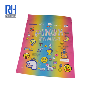 Custom Design Prise Spielzeug Blind Box Paket 3-seitige Dichtung PET Reiß verschluss tasche Wieder verwendbare und Tiefdruck bedruckte flache Plastik beutel - Product Image 4