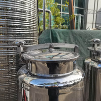 Réservoir de mélange et de stockage de parfum en acier inoxydable sanitaire 304/316L de 200L |   Solution de filtration à haute température pour les cosmétiques