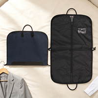 Bolsa de Ropa Oxford de Lujo con Detalles en Cuero para Viajes de Negocios, Porta Trajes Plegable con Asa, Bolsa de Regalo para Padrinos de Boda