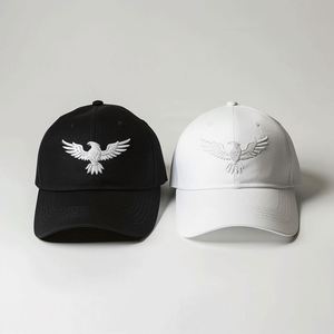 Casquette de baseball souple non structurée à 6 panneaux, personnalisable avec logo brodé, noire, style Dad Hat, marque privée - Product Image 1