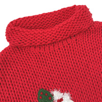 Pull en tricot épais à col roulé pour femme, motif bonhomme de neige 3D et champignons rouges de Noël, coupe ample, long, décontracté pour l'hiver