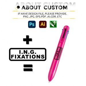 Cheap Custom 6 <b>Colors</b> in 1 Multicolor Ballpoint <b>Pen</b> With Logo Promotional Student Gifts Office School Writing Supplies - Product Image 3