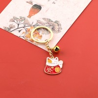 Porte-clés porte-bonheur mignon de style japonais avec ensemble de cloches utilisation pour sac poupée clés de voiture décoration bijoux femmes hommes filles cadeau
