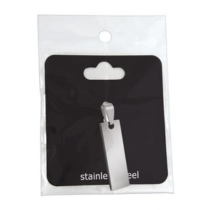 Ciondolo Rettangolare in Acciaio al Titanio 10x32mm, Placcato in Oro 14k e 18k, Componenti per Gioielli - Product Image 2