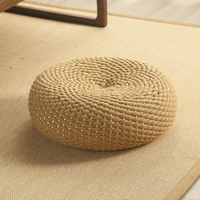 Cojín de Suelo Tejido con Cuerda de Algodón - Estilo Tatami Hecho a Mano para Balcón, Ventanal, Muebles de Exterior y Decoración de Madera para Sala de Estar