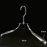 Cintre en plastique transparent avec logo personnalisé gratuit cintres en acrylique personnalisés avec crochets en métal