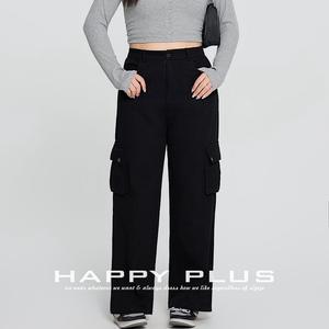 Pantalones Cargo de Cintura Alta para Mujer, Marca Runqi, Negros, de Lona, Casuales, de Pierna Ancha, Talla Grande, Modelo N8766 - Product Image 4