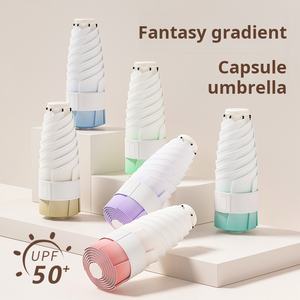 LM-H ห้าพับพับแบบไล่ระดับสีจับร่มกันแดด<span class=keywords><strong>ยาง</strong></span>สีดำน้ำหนักเบาพิเศษขนาดกระเป๋าควบ<span class=keywords><strong>ค</strong></span>ุมด้วยมือ - Product Image 5