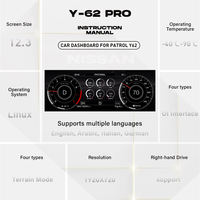Nissan Patrol Y62 2008-2022 - Combiné d'instruments numérique LCD 12,3 pouces (tachymètre, compteur de vitesse, odomètre) avec fonction de maintien du kilométrage - Neuf, garantie 1 an