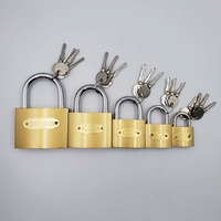 Cadenas en fer imitation peinture couleur laiton 50mm de sécurité supérieure avec porte en acier à clé croisée et serrure à clé pour une fermeture sécurisée