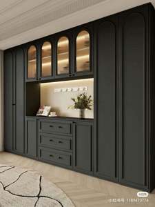 French Style Restaurant Wine and Tableware Storage Cabinet Home Bedroom Furniture for Dining Room Use - Product Image 3