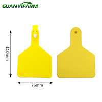Etiquettes d'oreille pour bétail en TPU monobloc de grande taille 110 mm * 76 mm, étiquettes d'identification du bétail, étiquettes d'oreille intégrées pour la gestion des exploitations agricoles