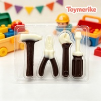 Boîte cadeau en chocolat en forme d'outil original |   Coffret de bonbons créatifs en forme de marteau, pince, clé et tournevis en chocolat au lait pour enfants – Idéal pour les fêtes