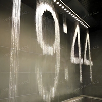 Fontaine à rideau d'eau numérique personnalisée avec affichage LED coloré pour l'intérieur et l'extérieur, design de fontaine pour hall d'hôtel