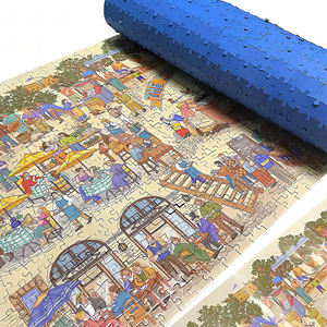 Oem Cao Cấp Chất Lượng Hoàn Hảo Phù Hợp Với Tùy Chỉnh Đầy Màu Sắc Màu Xanh Tông Ghép Hình Câu Đố Trò Chơi Dành Cho Người Lớn Có thể In Giấy Câu Đố 500 1000 Miếng - Product Image 2