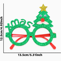 Gafas de Disfraz Plateadas Berry 2027 al por Mayor, Gafas Decorativas con Temática Navideña, Accesorio de Disfraz para Fiestas de Navidad y Cosplay