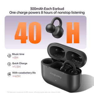 หูฟัง Kinglucky <span class=keywords><strong>I11</strong></span> รุ่นใหม่ ปี 2026 ดีไซน์บางเฉียบ ชิปเซ็ต JL แบบหนีบหู พร้อมไฟ LED เสียงสเตอริโอคุณภาพสูง BT5.4 ตัดเสียงรบกวน TWS - Product Image 4