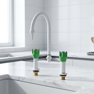 Robinet d'eau froide et chaude H-type à sortie unique, économique, durée de vie de 500 000 cycles, étanche, pour tuyau de 18 mm, idéal pour les laboratoires de recherche biotechnologique - Product Image 6