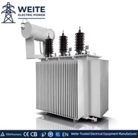 Transformateur de distribution triphasé immergé dans l'huile, entièrement scellé, 33 kV 35 kV, 250 kVA 800 kVA 2000 kVA, aluminium cuivre, refroidissement ONAN, CE