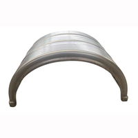 Garde-boue de semi-remorque à essieu simple, plaque de support en aluminium avec bande blanche, garde-boue personnalisé en acier pour remorque