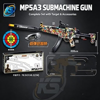 Pistola de Juguete Eléctrica MP5K para Munición de Gel de 7 mm, Lanzador Automático para Niños Mayores de 8 Años, Juego de Combate Seguro