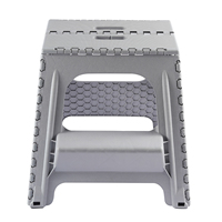 Chine fournisseur grand chargement meubles de maison coloré PP en plastique pliant adulte assis facile chaise deux marches pliable tabouret échelle