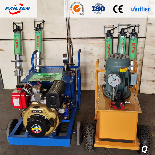 800 Ton Portable Hydraulic Rock Splitter Diesel Electric Silent Stone Breaking Machine for Quarry Mining Demolition