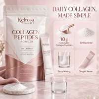 Poudre de collagène hydrolysé en vrac, sachet de collagène en poudre, fabricant OEM, étiquette privée