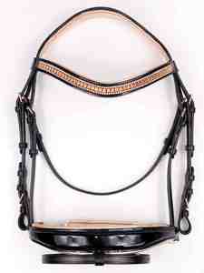 Brida ecuestre de charol, brida de oro rosa con ajuste de oro rosa, producto a granel hecho a mano - Product Image 6