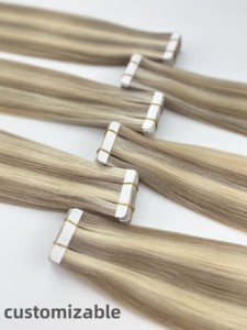 Extensiones de Cabello Humano Natural 100% con Cinta Adhesiva Invisible de Doble Cara Reflectante Hairmony de 3M Walker Tape - Product Image 5