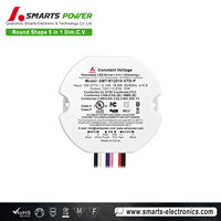 Driver LED Dimmable 5-en-1 Triac et 0-10V, Forme Ronde Compacte, 12V 24V 10W, Sans Scintillement, Protection Complète, Éclairage Intérieur