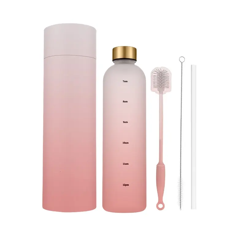 Hot selling new design glass water bottle 1000ml custom logo
