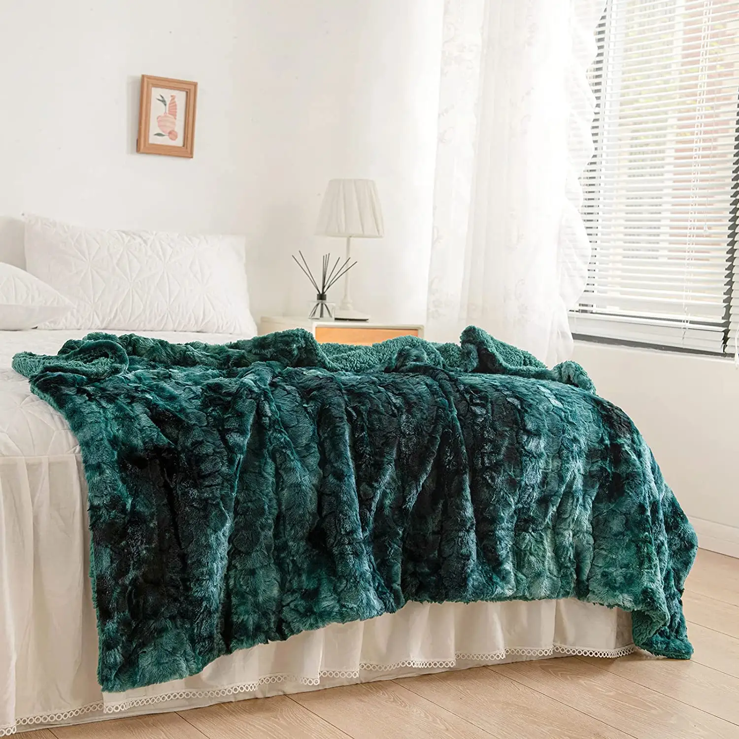 Amazon wholesale factory OEM/ODM Custom Free Sample Double Layer Throw fur Sherpa Throw Blanket