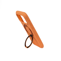 Étui de téléphone de luxe en silicone liquide couleur unie avancé avec anneau magnétique, support, chargement sans fil, étanche et antichoc pour 17