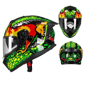 Casco de Motocicleta Modular Unisex, Aprobado por DOT, Estilo Vintage Retro, Integral, con 7 Ventilaciones, Carcasa Resistente de ABS, Doble Visera - Product Image 6