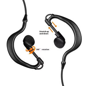 Auricular Universal para Walkie Talkie, Tipo K y Tipo M, Intercomunicador de Mano, <span class=keywords><strong>Cable</strong></span> para Auricular BF-888S K5 UV5R, Cableado Individual de 10 km - Product Image 3