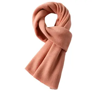 Premium Men And Women Knit Large Shawl Long Scarf Luxury 100% Merino Wool Scarf For Winter