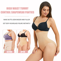 Tanga moldeadora sin costuras para mujer, bragas con control de barriga, levantador de glúteos acolchado, ropa interior potenciadora de cadera, pantalones cortos