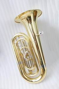 <span class=keywords><strong>Tuba</strong></span> en laiton de taille 3/<span class=keywords><strong>4</strong></span>, <span class=keywords><strong>4</strong></span> <span class=keywords><strong>pistons</strong></span> à action frontale, tuyau d'échappement en cupronickel, <span class=keywords><strong>pistons</strong></span> en acier inoxydable, laque transparente, tonalité BB - Product Image 3