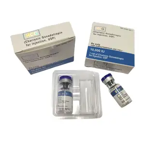Фармацевтические пептиды 2 мл Бодибилдинг hcg 5000iu инъекционный флакон упаковка двойной флакон с этикетками
