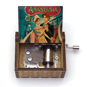 Anime Film Anastasia di <span class=keywords><strong>musica</strong></span> a <span class=keywords><strong>tema</strong></span> once upon a Dicembre custom canzone music box mano manovella di legno del mestiere del regalo - Product Image 1