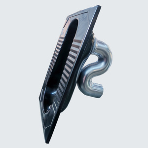 ถาดรองน้ำส้วมสแตนเลส Changwang 304 แบบกดมือฝังใน สำหรับห้องน้ำสาธารณะ - Product Image 1