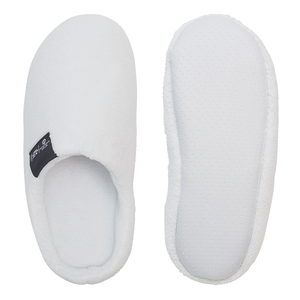 Chaussons de <span class=keywords><strong>spa</strong></span> blancs personnalisés avec logo privé, en polaire corail, lavables, de luxe, pour hôtel et voyage - Product Image 4