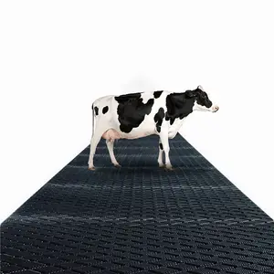 Tapis en caoutchouc noir, peau de vache/cheval Stable, haute qualité, 2 pièces