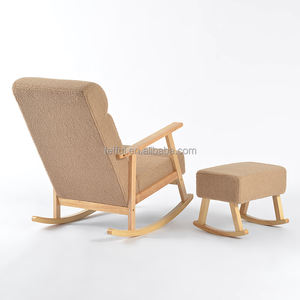 Silla mecedora de madera moderna para bebés, venta al por mayor de fábrica, para la habitación del bebé - Product Image 3
