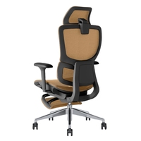Chaise de bureau moderne Li&Sung en maille pivotante, réglable, ergonomique, élégante, imperméable, avec base chromée multifonctionnelle