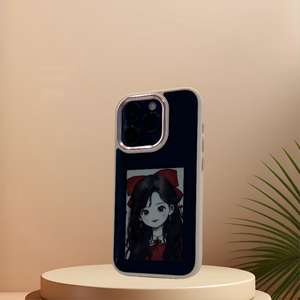 Nouvelle Arrivée Coque de Téléphone DIY avec Écran E-Ink Motif Animal en TPU+PC pour iPhone 17 16 15, Coques Arrière Électroplaquées 4 Couleurs NFC - Product Image 5